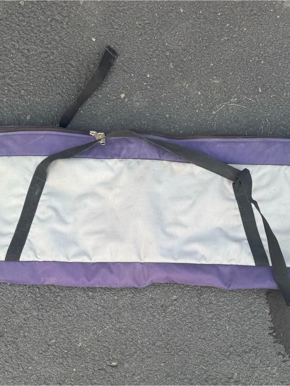 Vintage DaKine Snowboard Bag Padded Travel Carrier Gray Blue Ski Case Zip